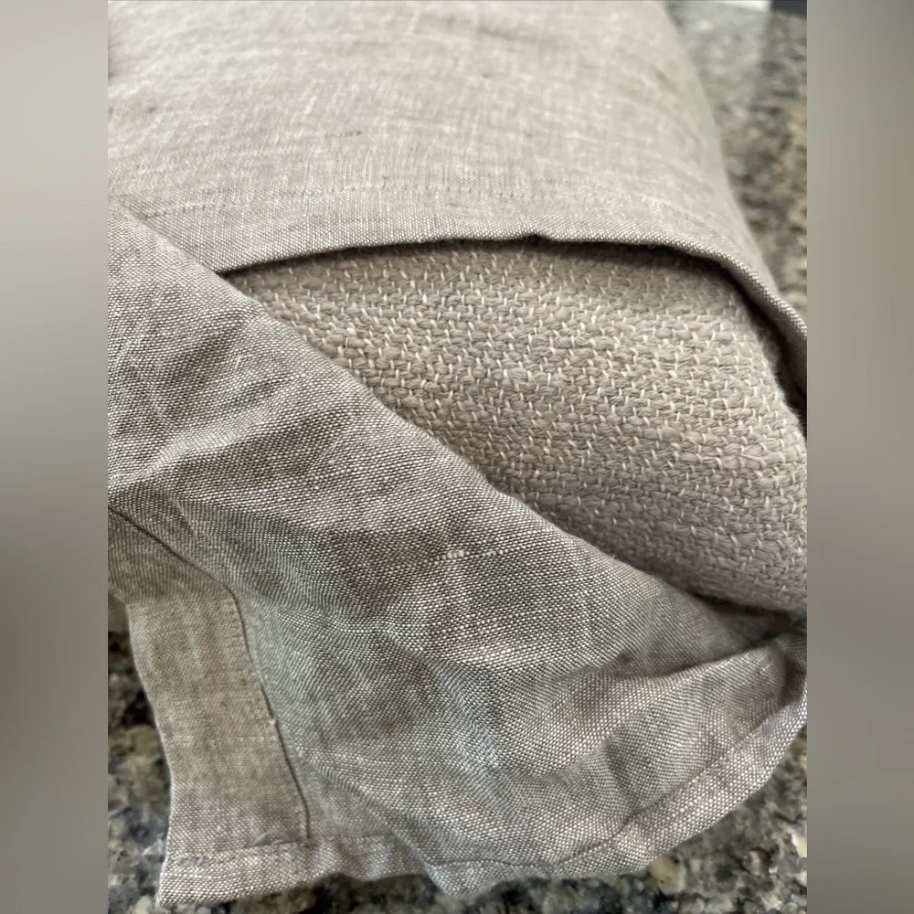 RH Washed Cotton/Linen Slub Duvet Cover in gray. Full/Queen. New!